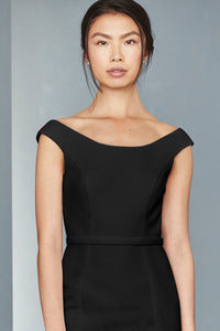 LW148 - Faille Bateau Neck Dress
